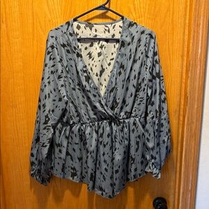 Stylish Gray and Black Women's Top